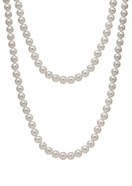 JT - Jt Χειροποίητο μακρύ κολιέ μαργαριτάρια shell pearls άσπρα